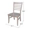 International Concepts Set of 2 Cosmo Chairs, Washed Finish, Washed Gray Taupe C09-310P - alternate 2